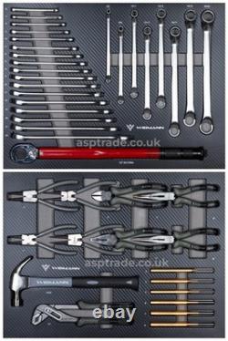 Tool Chest Box Trolley Cabinet With Tools Steel Top Workshop Storage Carrier