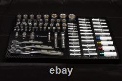 Tool Chest Box Trolley Cabinet With Tools Steel Top Workshop Storage Carrier