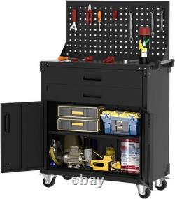 Tool Chest Cabinet Mobile Garage Workbench 35 High with 2 Drawers