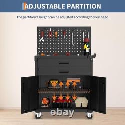 Tool Chest Cabinet Mobile Garage Workbench 35 High with 2 Drawers