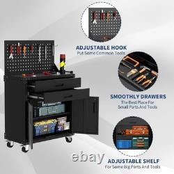 Tool Chest Cabinet Mobile Garage Workbench 35 High with 2 Drawers