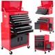 Tool Chest, Metal Tool Cabinet On Wheels With 6 Drawers, 61.6 X 33 X 108cm