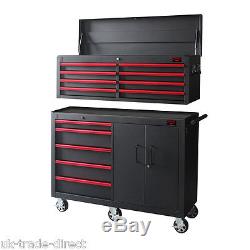 Tool Chest New 52 Inch Professional Roll Cabinet Tool Box Ball Bearing Drawers
