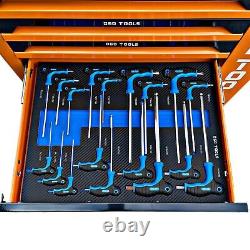Tool Chest Roller Orange Cabinet Trolley With 6 Drawers Tools Plus Storage