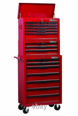 Tool Chest Trolley 19 drawer red metal storage roller roll cabinet box Hilka