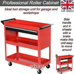 Tool Storage Cart Portable Workshop Box Trolley Cabinet Garage Drawer Wheels New