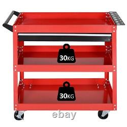 Tool Storage Cart Portable Workshop Trolley Cabinet Garage Supply Drawer Wheels