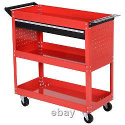 Tool Storage Cart Portable Workshop Trolley Cabinet Garage Supply Drawer Wheels