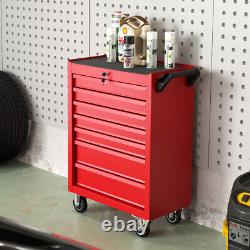 Tool Trolley 7 Drawer Workshop Cabinet Cart Drawers Box Garage Storage Red