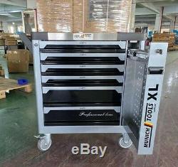 Tool Trolley Cabinet with 349 Tools Steel Workshop Storage Chest Carrier ToolBox