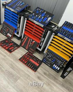 Tool Trolley Cabinet with 349 Tools Steel Workshop Storage Chest Carrier ToolBox