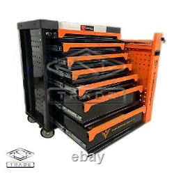 Tool Trolley Cabinet with Tools Steel Workshop Storage Chest Carrier ToolBox