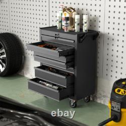 Tool Trolley Cart Roller Cabinet Garage Workshop Lockable Drawer Workshop Shelf