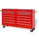 Tool Trolley With 14 Drawers Steel Garage Workshop Lockable Portable Toolbox Red