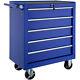 Tool Cart 5 Drawer Workshop Trolley Tools Cabinet Steel Chests Box Roller Blue