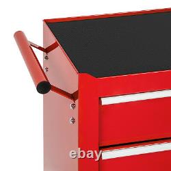 Tool cart 5 drawer workshop trolley tools cabinet steel chests box roller red