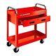 Two Tray Rolling Tool Cart Mechanic Cabinet Storage Toolbox Organizer With Drawer