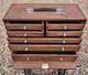 Union 7 Drawer Engineers Cabinet Toolmakers Toolbox Tool Box 2 Keys Wood Vintage