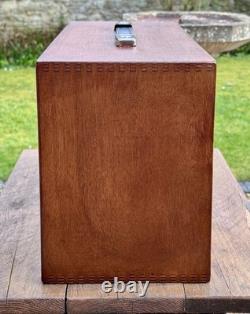 UNION 7 Drawer Engineers Cabinet Toolmakers Toolbox Tool Box 2 Keys Wood Vintage