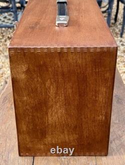 UNION 7 Drawer Engineers Cabinet Toolmakers Toolbox Tool Box 2 Keys Wood Vintage