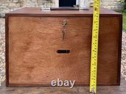 UNION 7 Drawer Engineers Cabinet Toolmakers Toolbox Tool Box 2 Keys Wood Vintage
