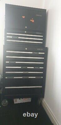 US PRO TOOLS Chest Box Roller Cabinet with Drawer Dividers Gloss Black