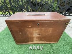 Union Wooden 5 Drawer Engineers Tool Makers Tool Box Cabinet Chest Vintage Store
