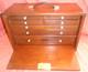 Union Wooden 7 Drawer Engineers Tool Makers Tool Box Cabinet Chest Lock & Key