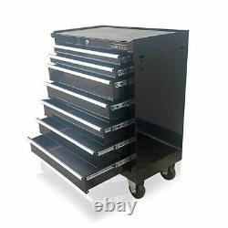 Us Pro Black Tools Affordable Steel Chest Tool Box Roller Cabinet 7 Drawers New