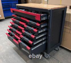 Us Pro Tool Chest Box With Tools Trays 12 Drawer Roller Cabinet 291 Pc