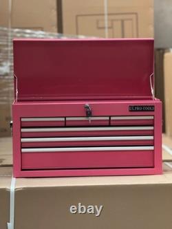 Us Pro Tools Pink Steel Mechanics 6 Drawers Tool Storage Chest Box Cabinet