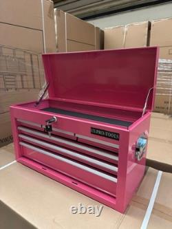 Us Pro Tools Pink Steel Mechanics 6 Drawers Tool Storage Chest Box Cabinet