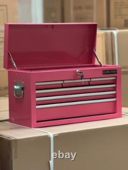 Us Pro Tools Pink Steel Mechanics 6 Drawers Tool Storage Chest Box Cabinet