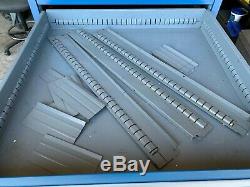 Used Stanley Vidmar style 10 Drawer cabinet tool parts storage 59 TALL