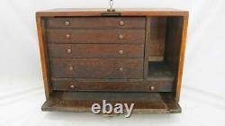 VINTAGE 5 DRAWER ENGINEERS TOOL CHEST CABINET TOOLBOX jewellery collectors