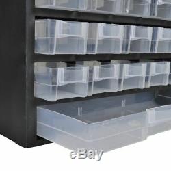 VidaXL 41-Drawer Plastic Storage Cabinet Tool Box Transport Carrier Organiser