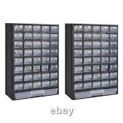 VidaXL 41-Drawer Storage Cabinet Tool Box 2 pcs Plastic GF0