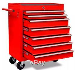 VidaXL 7 Drawers Mechanics Tool Trolley Red Workshop Chest Box Storage Cabinet
