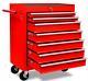 Vidaxl 7 Drawers Mechanics Tool Trolley Red Workshop Chest Box Storage Cabinet