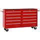 Vidaxl Tool Trolley With 10 Drawers Steel Red Tool Storage Drawer Cabinet Cart
