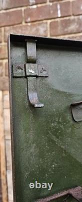 Vintage 1950's Rare Macrome Industrial Metal Tool Cabinet With Hooks and Drawer