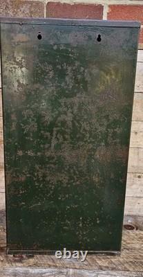 Vintage 1950's Rare Macrome Industrial Metal Tool Cabinet With Hooks and Drawer