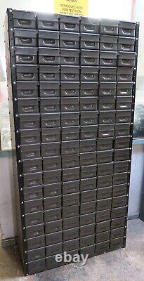 Vintage 1970s. 108 drawer all metal parts storage cabinet