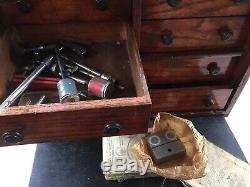 Vintage 6 Drawer Engineers Tool Cabinet full precision tools inc. Moore & Wright