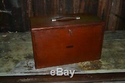 Vintage 7 Drawer Engineers Toolmakers Wooden Tool Cabinet by Union