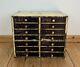 Vintage Bank Of Drawers Collectors Engineers Tool Watch Makers Chest Cabinet