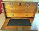 Vintage Cqr Engineers 5 Oak Drawer / Cabinet Tool Box