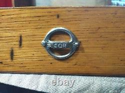 Vintage CQR Engineers 5 Oak Drawer / Cabinet Tool Box
