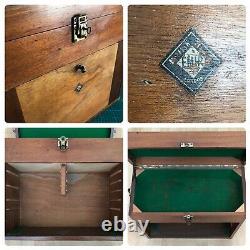 Vintage EMIR 7 Drawer Engineers Toolmakers Cabinet Chest Box + M&W Eclipse Tools