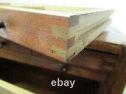 Vintage ENOX Wooden Engineers Cabinet with 5 Drawers